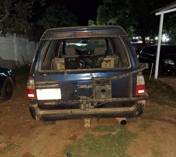 El detenido iba a bordo de una camioneta acompañado de otros hombres que lograron darse a la fuga. Foto: Gentileza