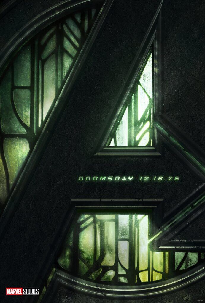 Poster de cuenta regresiva para “Avengers: Doomsday”.