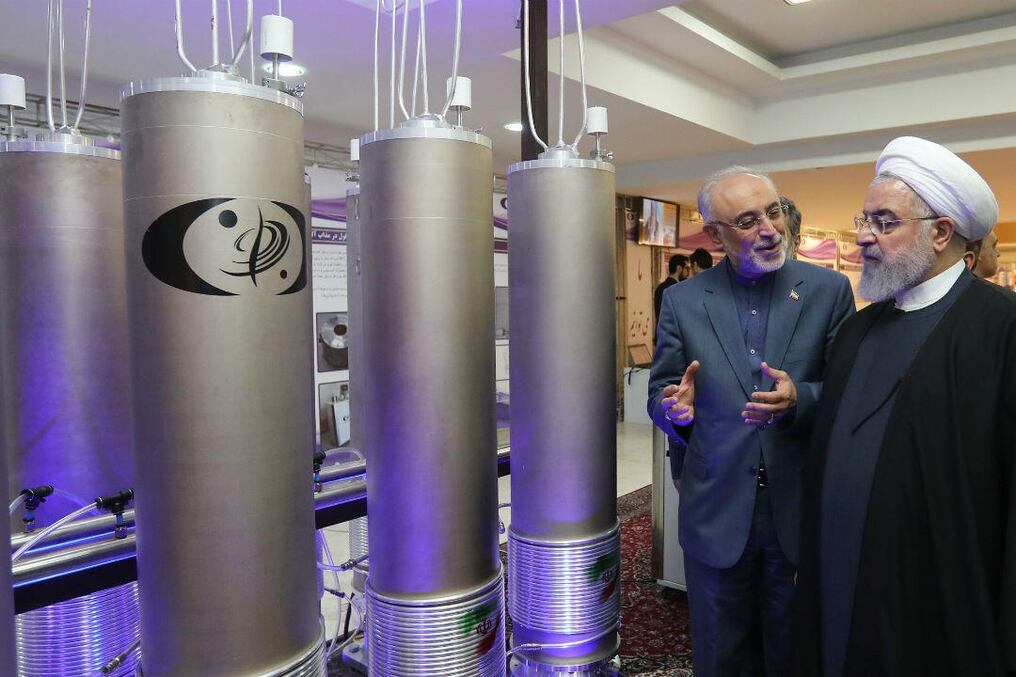 El expresidente iraní Hasán Rohaní asistiendo a los eventos del "Día de la Tecnología Nuclear" en Teherán, el 9 de abril de 2019. Foto: Iranian Presidency Office/AFP