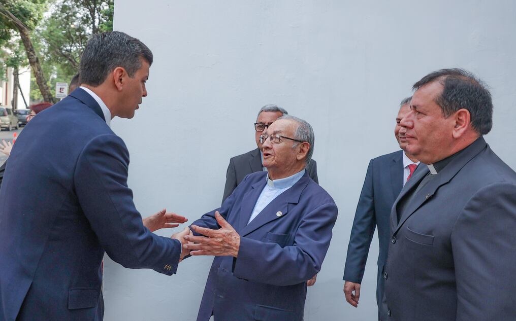 El presidente Santiago Peña abogó por la práctica de la cultura del encuentro dejando de lado los prejuicios, ataques y señalamientos. Foto: Gentileza