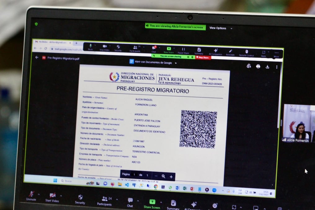 Más de 7.000 personas han utilizado el sistema de registro en línea. Foto: @MigracionesPY