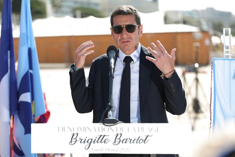 El alcalde de Cannes, David Lisnard. Foto: Sameer Al-Doumy / AFP