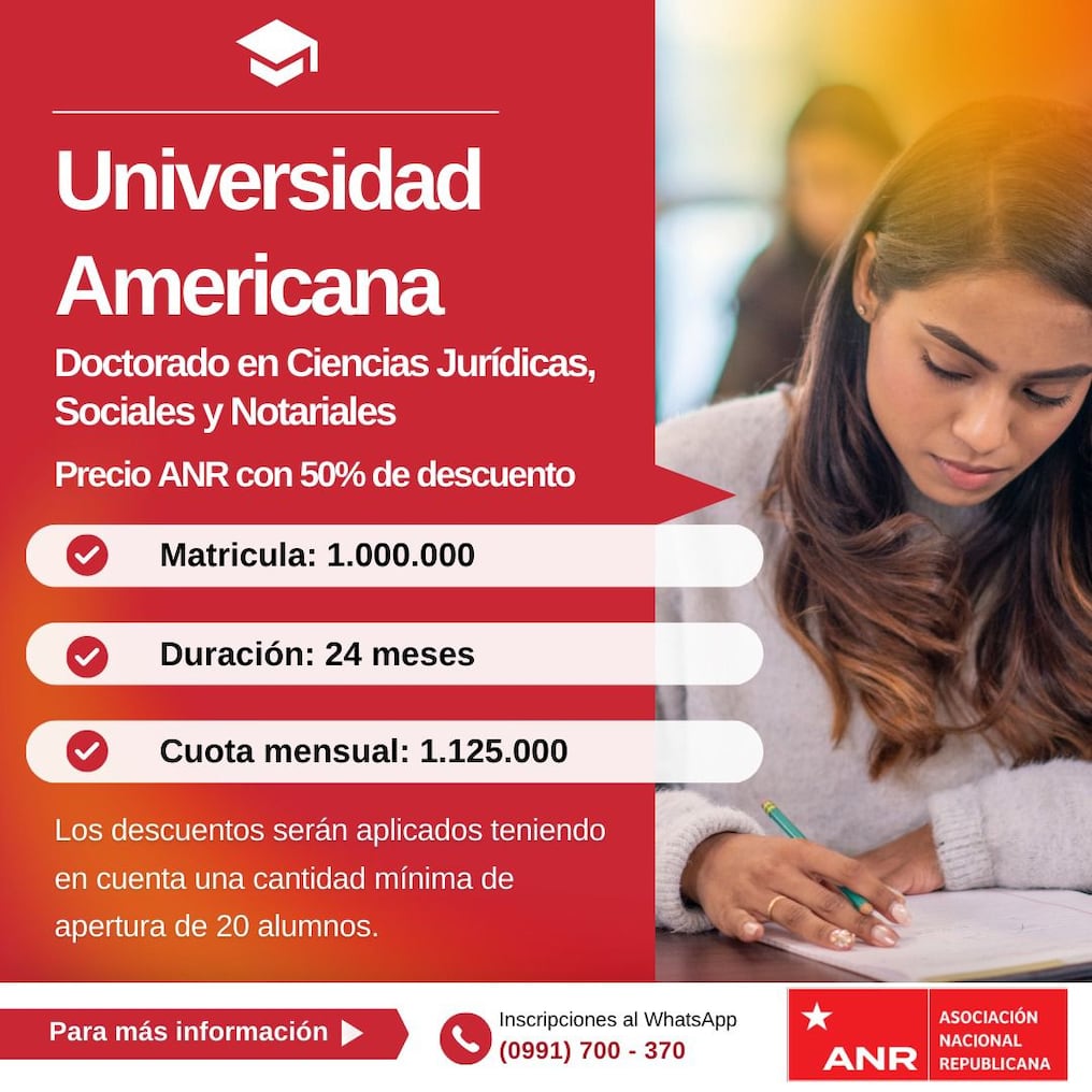 Parte de la oferta académica impulsada con la Universidad Americana. Foto: Gentileza