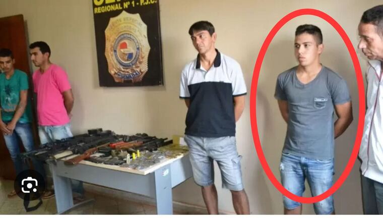 Édgar Escurra (en círculo) fue detenido anteriormente por la SENAD, cuando iniciaba sus operaciones en el 2016.