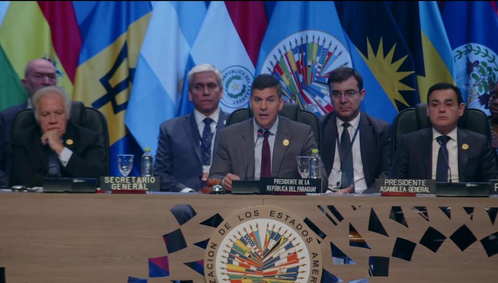 El presidente de la República sostuvo que resulta crucial seguir trabajando por el fortalecimiento de la OEA, un lugar donde se puede promover de manera colectiva la defensa de la democracia y los derechos humanos. Foto: Gentileza