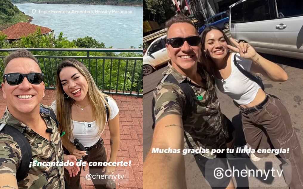 Óscar Alejandro exploró la triple frontera con Chenny TV como guía. Foto: Gentileza
