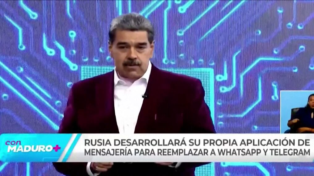 El mandatario venezolano dedicó su programa semanal “Con Maduro más” para lanzarse contra la plataforma de Meta. Foto: AFP