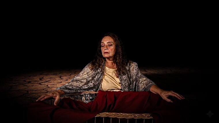 Marcela Gilabert, actúa y dirige en “Yerma”. Foto: Gentileza