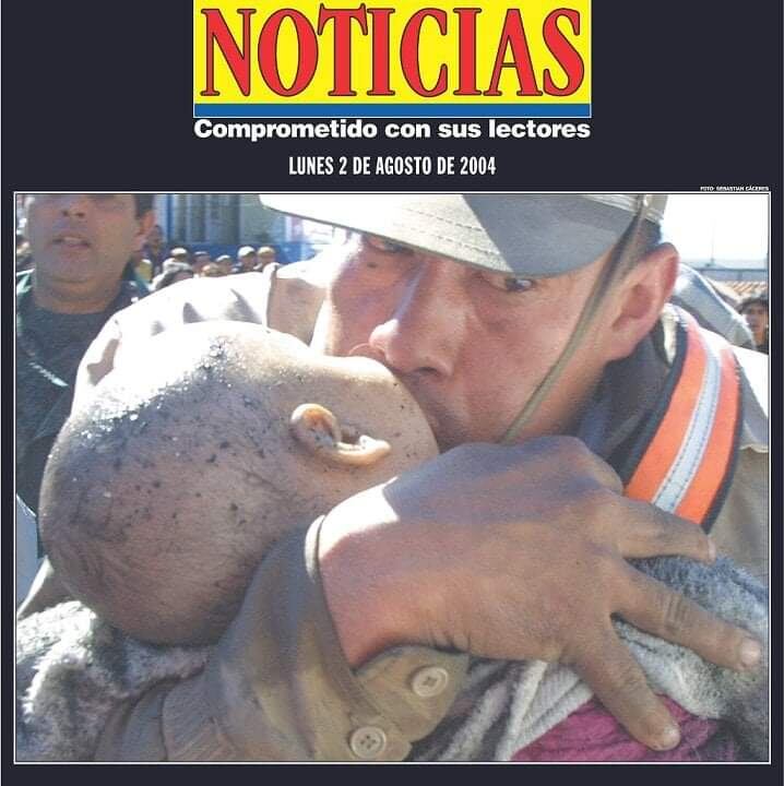 Imagen muy divulgada en el extinto Noticias el Diario, captada por el reportero gráfico Sebastián Cáceres. Gentileza