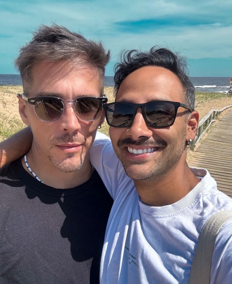David Kociubczyk y Hugo “El Negro” Vázquez se casarán en Punta del Este. Foto: Instagram - @negrovazquez