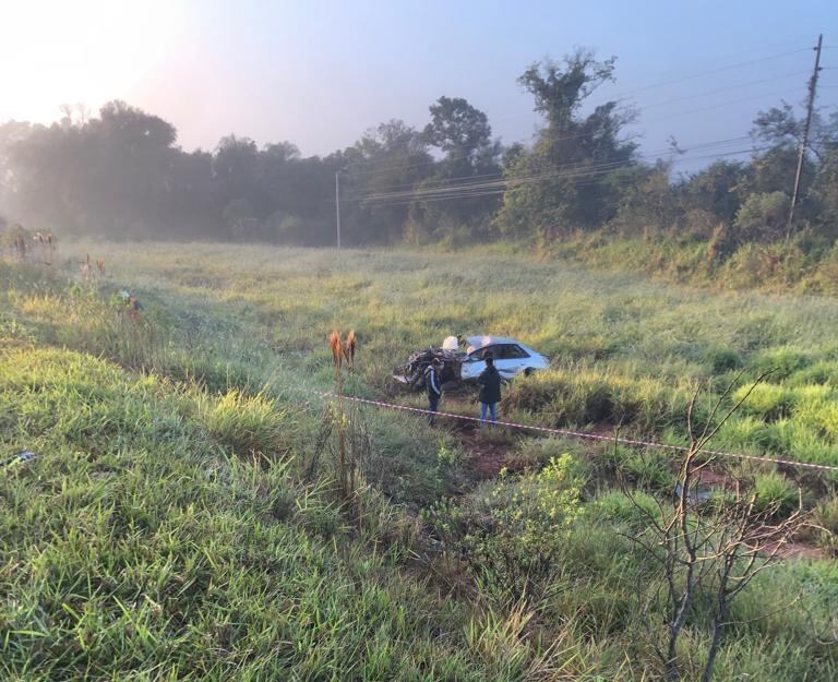 Joao Aparecido Alves Barbosa, de 41 años, conducía un Toyota Sprinter, cuando presumiblemente perdió el control y salió de la ruta. Foto: Gentileza