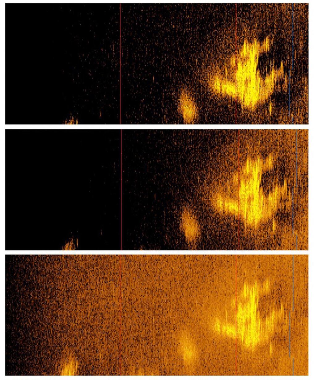 Imagen difundida por Deep Sea Vision que muestra un objeto con forma de avión a 4.875 metros de profundidad en el océano Pacífico