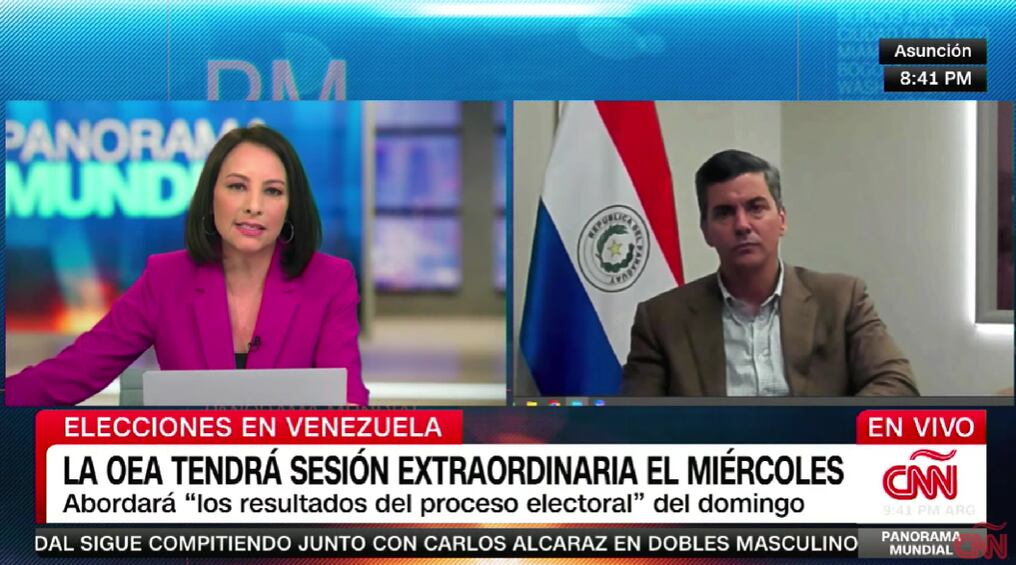 El presidente Santiago Peña ratificó su posición a favor del respeto de la voluntad popular. Foto: Captura de pantalla