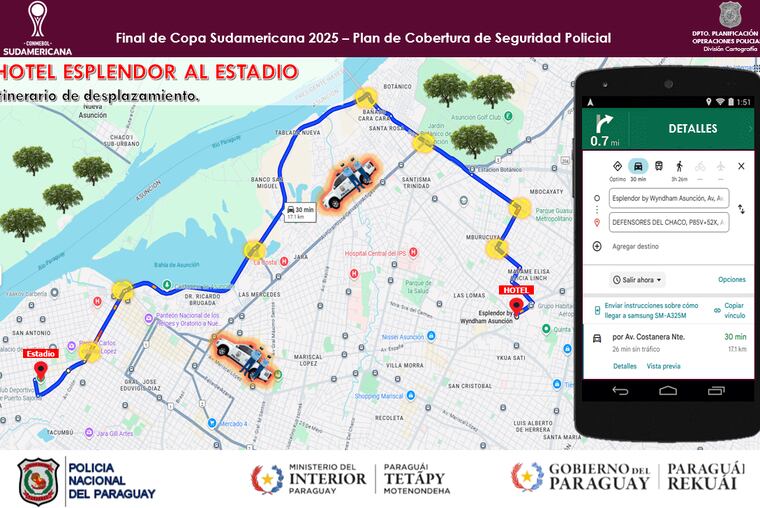 El itinerario de los alojados en el Esplendor.
