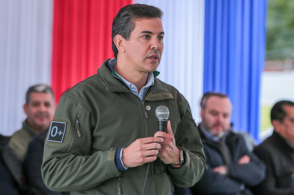 El presidente Santiago Peña destacó este viernes las obras estratégicas que permitan fortalecer el progreso del decimosegundo departamento. Foto: Gentileza