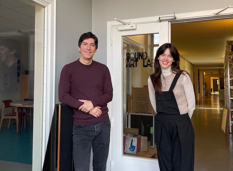 Fran Villalba junto a la cineasta Linnéa Haviland. Foto: Gentileza