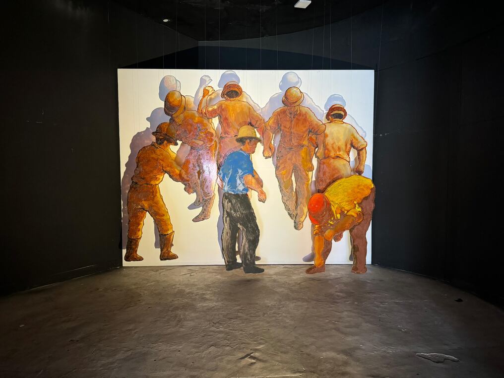 Las binacionales participan en la Expo 2024, en Mariano Roque Alonso, con obras del destacado artista plástico nacional. Foto: Itaipú