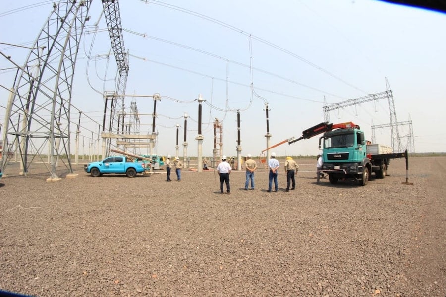 La subestación de Villa Hayes es considerada estratégica, ya que redistribuye la energía proveniente de las líneas de 500 kV desde Itaipú y Yacyretá hacia Asunción y su Área Metropolitana. Foto: Archivo