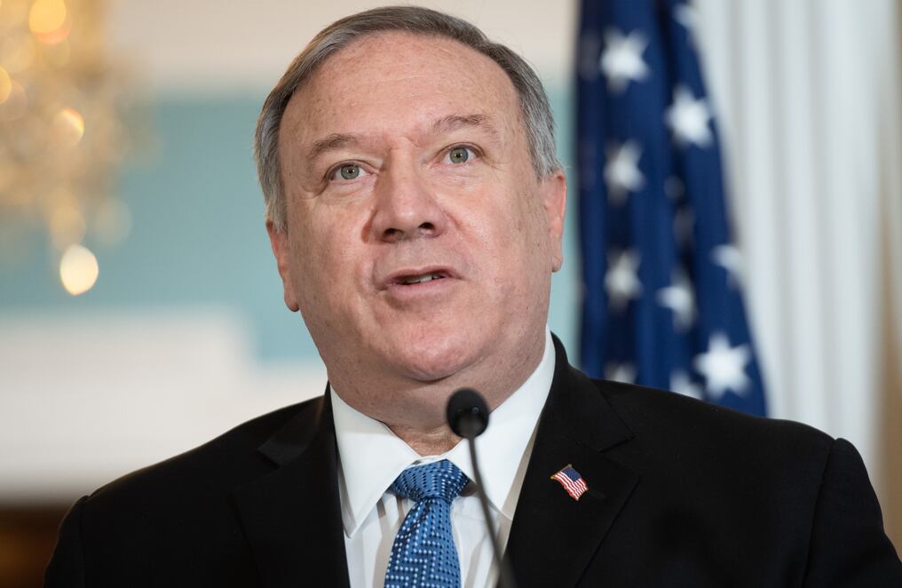 El exsecretario de Estado, Mike Pompeo, no figura en los planes de Trump en su nuevo gobierno. Foto: AFP