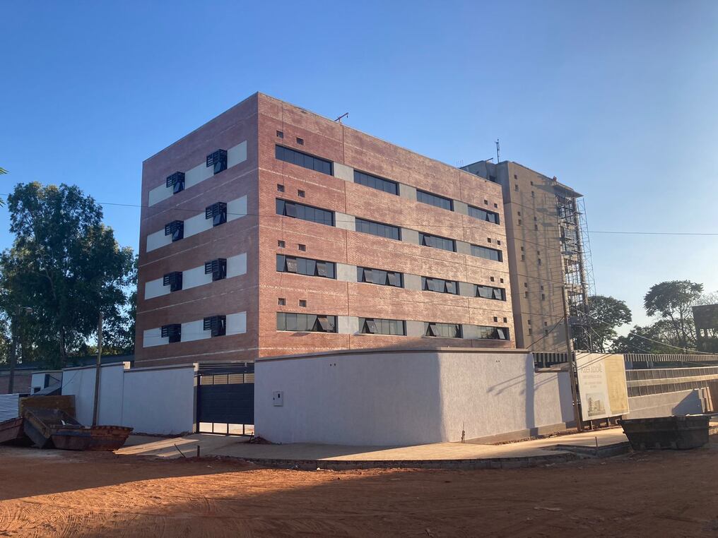 La futura sede del juzgado de primera instancia de Capiatá avanza y se encuentra en etapa final de la obra. Foto: Gentileza