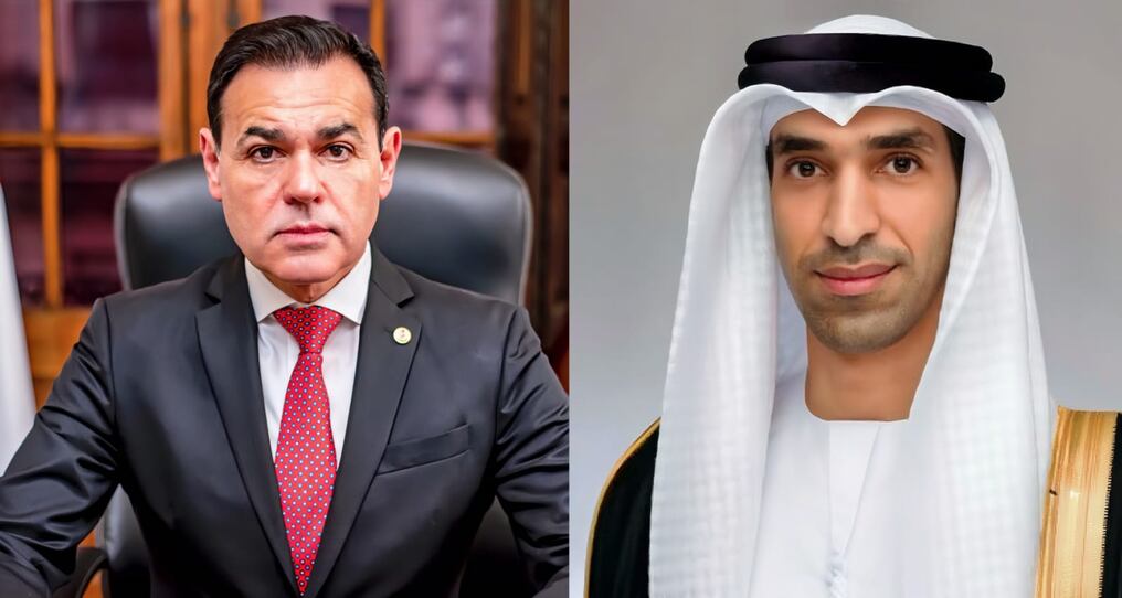 El canciller Rubén Ramírez se reunió con  el ministro de Comercio Exterior de los Emiratos Árabes Unidos, Thani Al Zeyoudi.