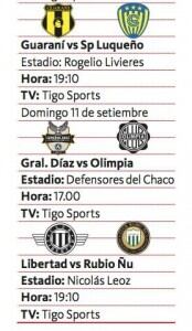 alistados en el once titular, debido a que Santa Cruz se encuentra en óptimas condiciones físicas.