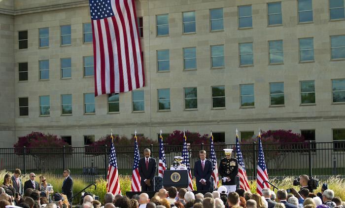 El presidente Barack Obama encabezó ayer la ceremonia de recordación de los atentados del 11 de setiembre.