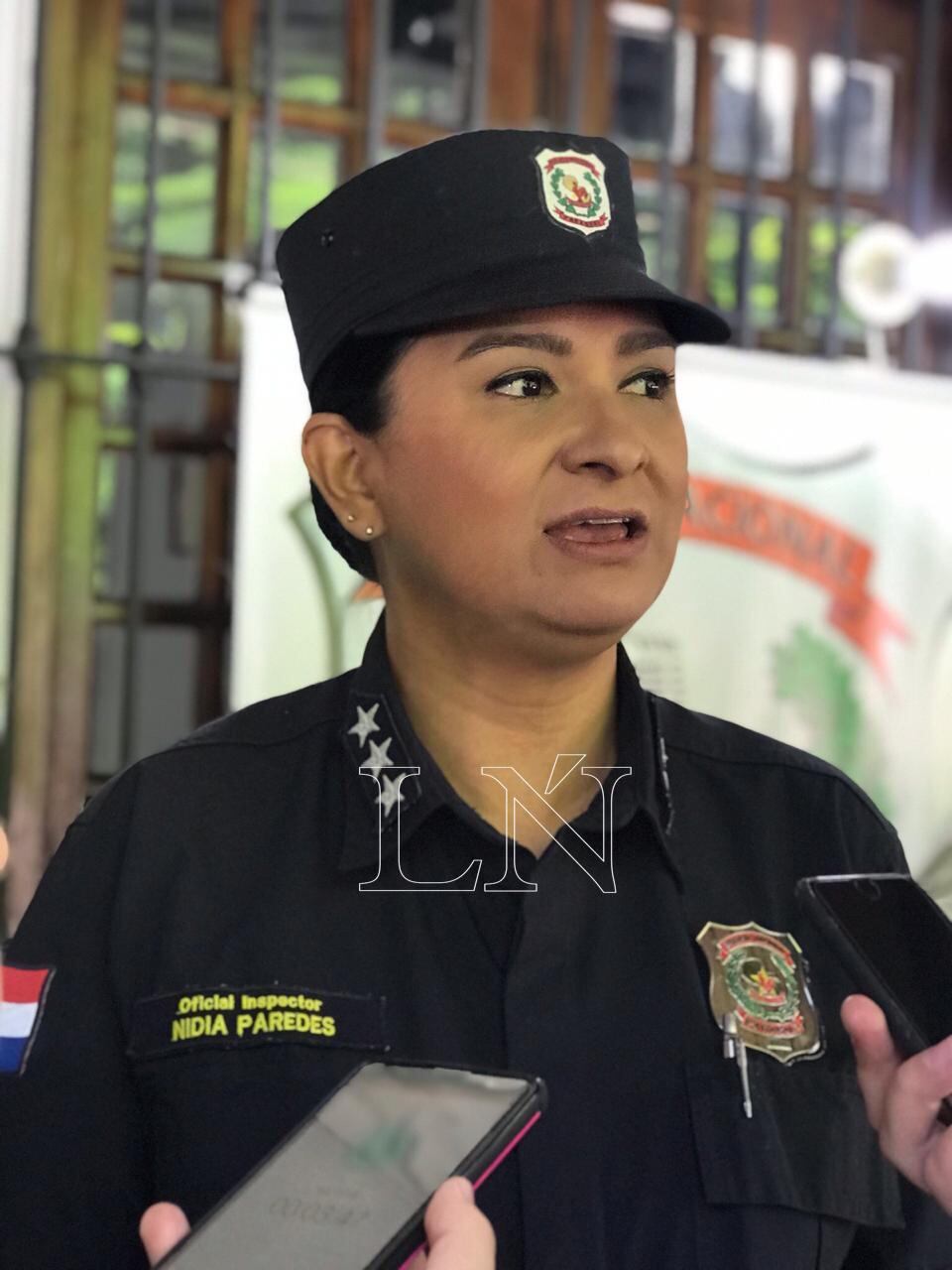 La Oficial Inspector de la Policía Nacional, Nidia Paredes. Foto: Redes La Nación.