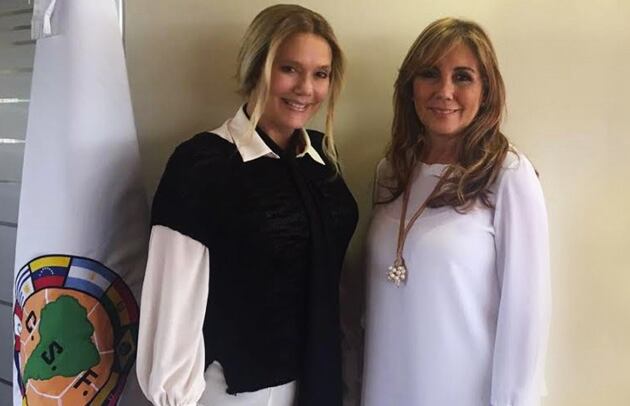 Carmen Mesa (izq) y Graciela Garay. Foto: CONMEBOL