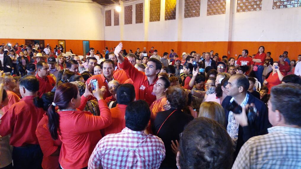 Encuentro político que se realizo en San Pedro con presencia de Santiago Peña. Foto: Lorenzo Aguero.