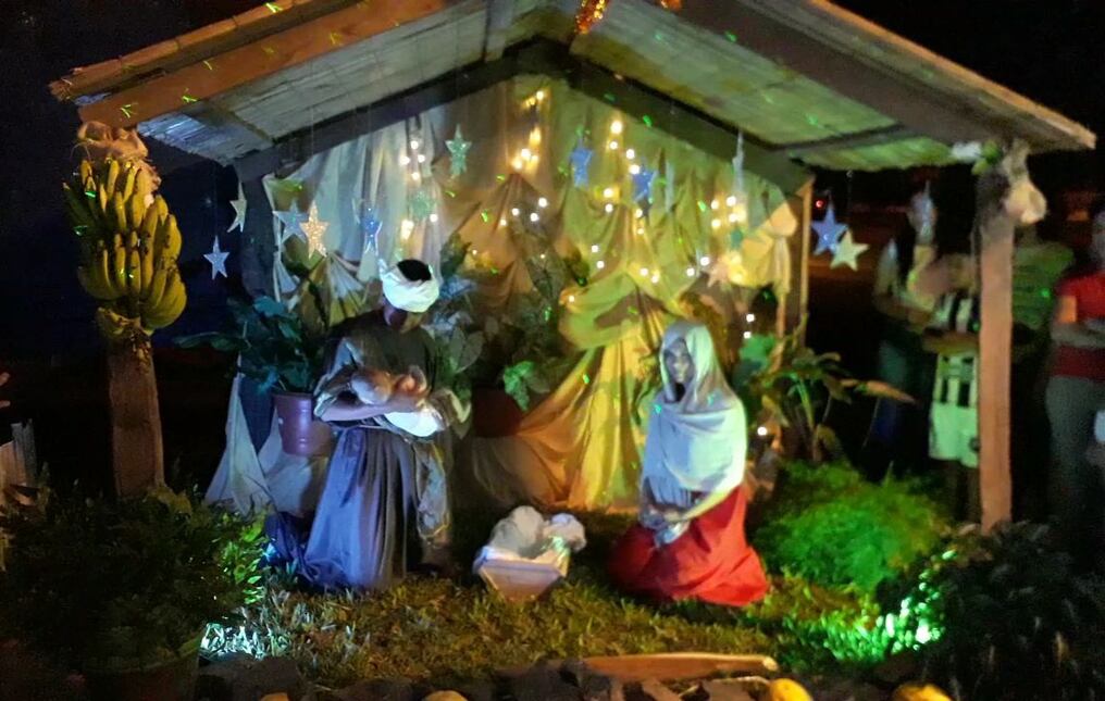 Recreación de pesebre viviente en San Pedro. Foto: Lorenzo Aguero