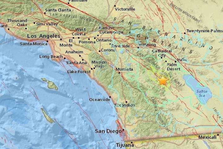 El sur de California fue sacudido el viernes por un terremoto de magnitud 5,2.