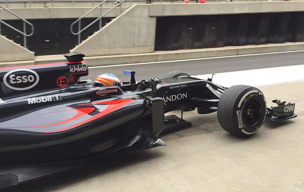 Fernando Alonso se mostró muy rápido en la pruebas de Silverstone.