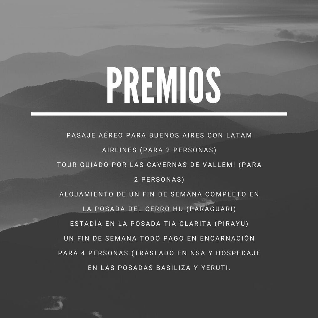 Los premios podrán ser usufructuados por los ganadores una vez que se restablezcan las actividades normales. Foto: Gentileza.
