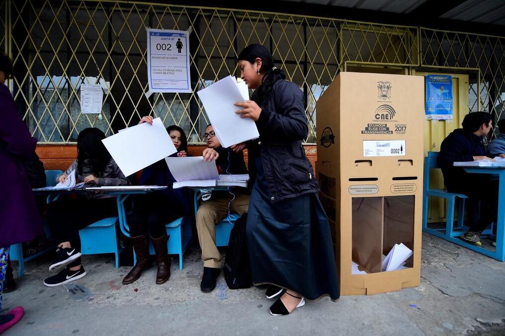 Votaciones en Ecuador. Foto: AFP. 