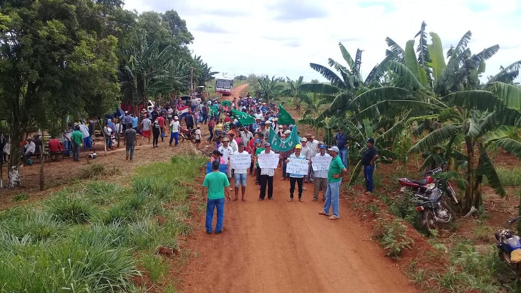 Campesinos se manifestaron y anunciaron que seguirán resistiendo al avance de la "sojización". Foto: Gentileza.