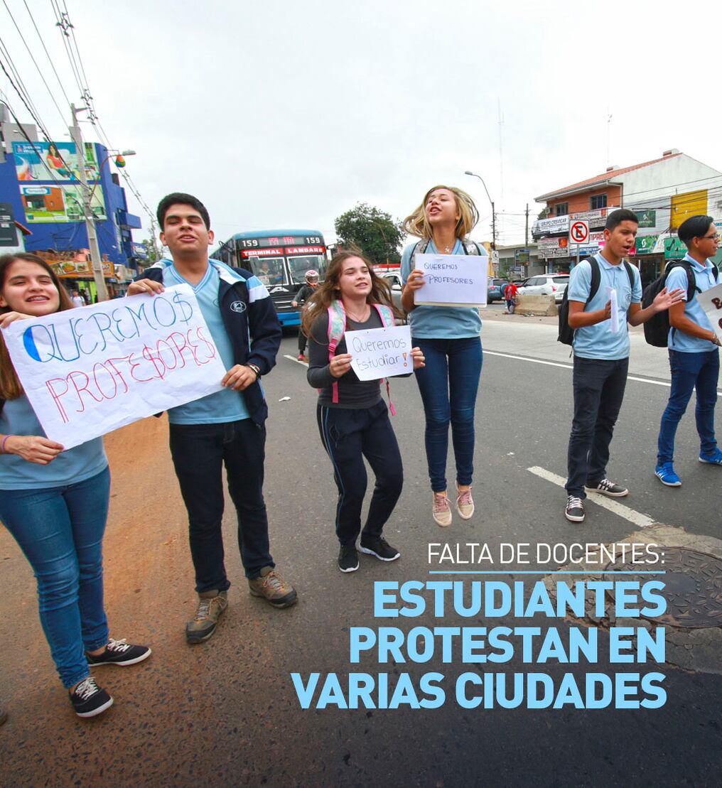 Falta de docentes: estudiantes protestan en varias ciudades