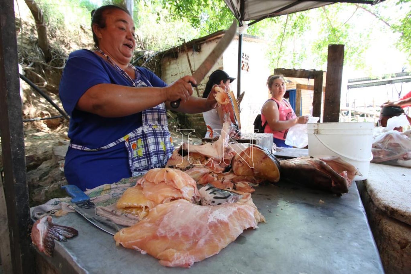 Surubí en rodajas, son los más llevados. Foto: Pánfilo Leguizamón.