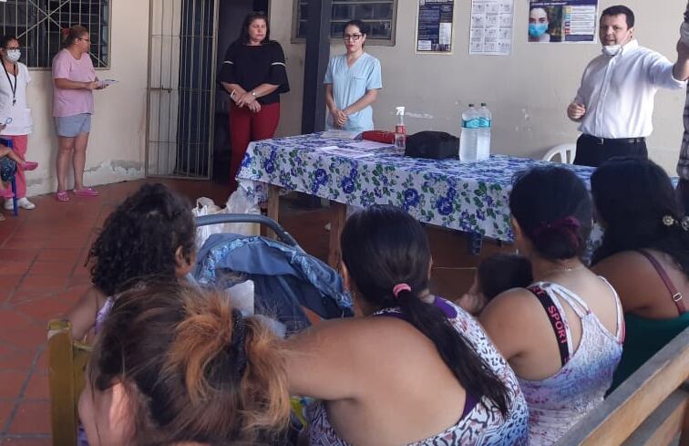 Capacitación a las personas privadas de libertad referente al Covid-19, el riesgo que implica en caso de contagio. Foto: Gentileza