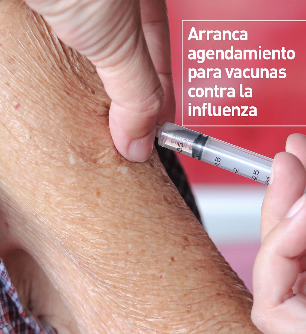Arranca agendamiento para vacunas contra la influenza