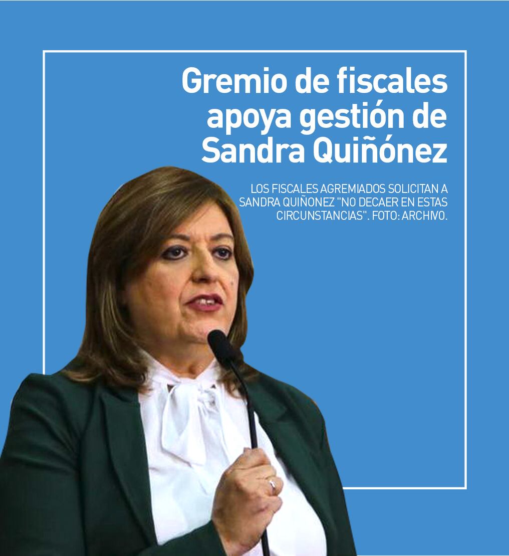 Gremio de fiscales apoya gestión de Sandra Quiñónez