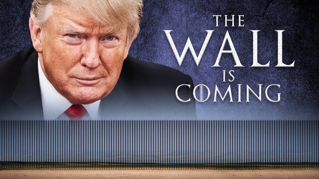 "The Wall is coming" (El muro está viniendo) es la inscripción que se lee en una imagen que Donald Trump compartió en su cuenta personal de Twitter.