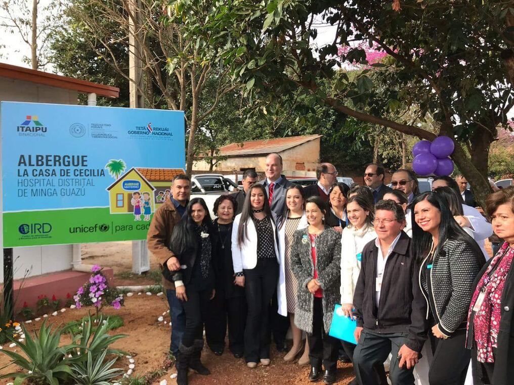 Las obras fueron inauguradas mediante
el Ministerio de Salud, con el apoyo de Itaipú Binacional y el Fondo de las Naciones Unidas para la Infancia (UNICEF). Foto: Facebook Unicef.