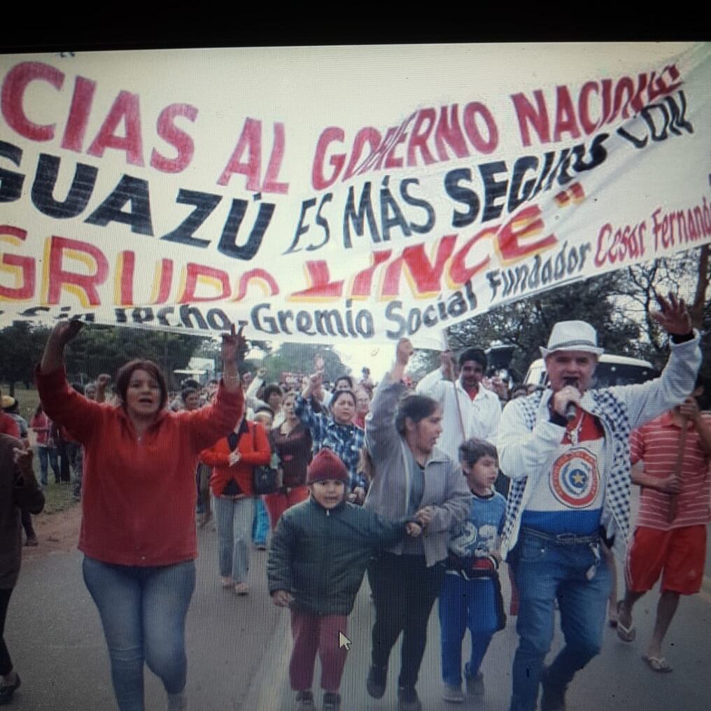 Caaguaceños se manifestaron a favor del grupo Lince