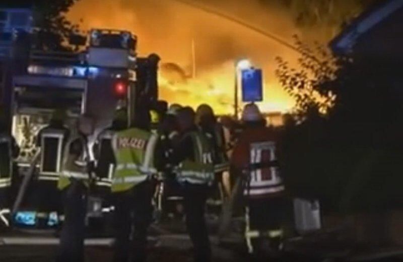 Escena de la explosión en Ansbach. Foto: Infomedia Argentina ?@Infomedia24hrs