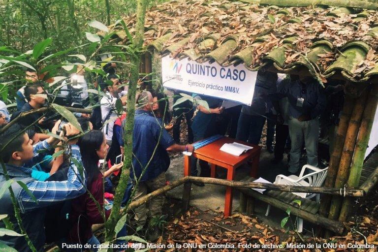 Un puesto en Colombia. Foto: @ONU_es