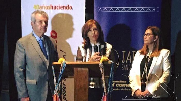 Directivos de la financiera presentaron los datos en el Centro Cultural Manzana de la Rivera.