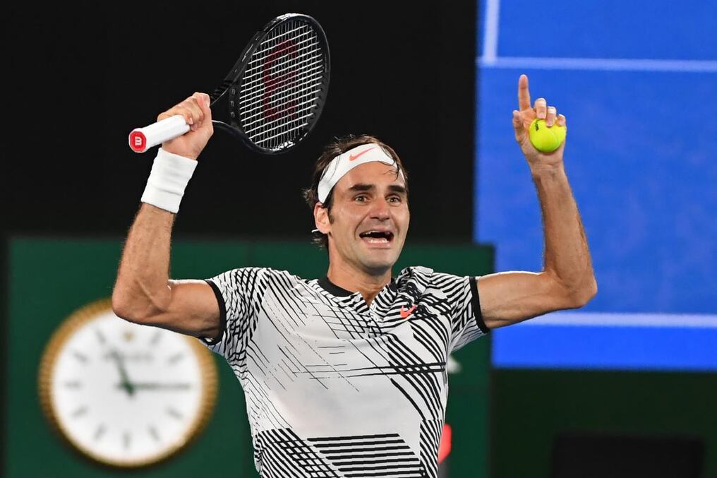 Roger Federer, campeón del Abierto de Australia. AFP.