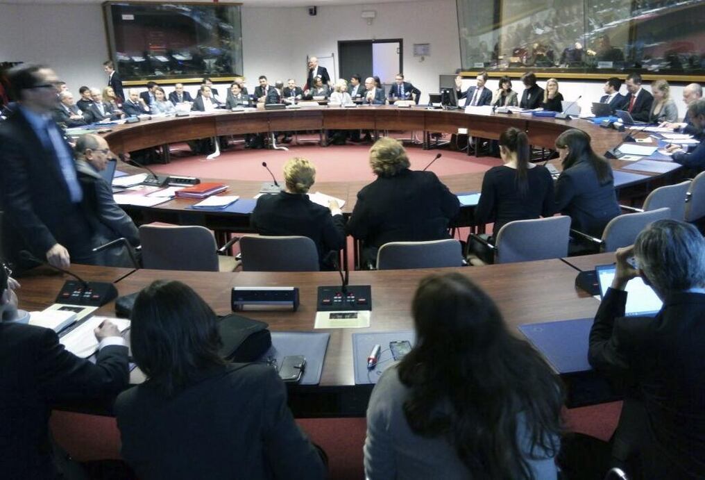 Reunión negociadora realizada ayer en Bruselas entre el Mercosur y la Unión Europea.