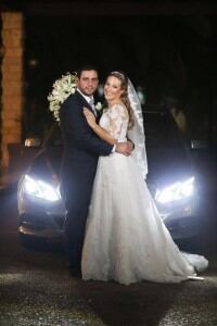 Los recién casados, Luis Jorge Núñez Jara e Ingrid Verónica Muhr Kriskovich[/caption]